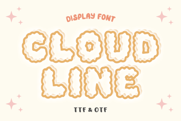 Cloud Line Font: Infuse Your Designs with Playful Energy