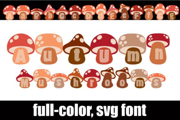 Crafting Cozy Autumn Designs with the Autumn Mushrooms Font