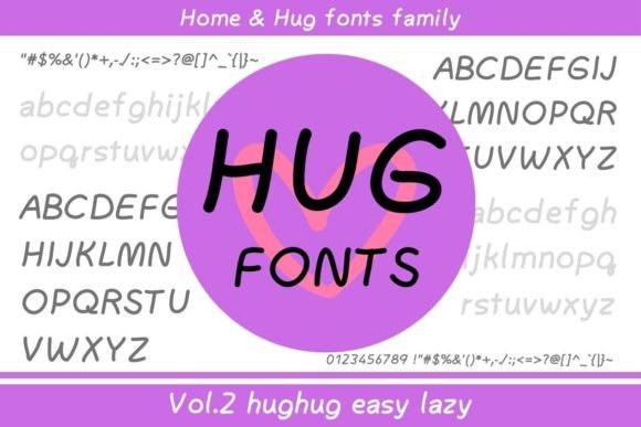 Embrace Effortless Style with the Hughug Easy Lazy Typeface