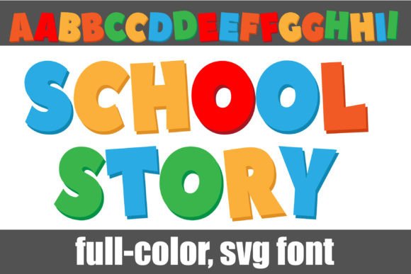 School Story: A Playful Blocky Font for Bold Branding