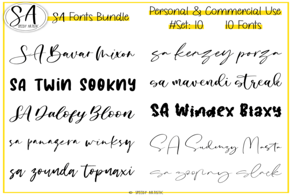 Script and Handwritten Bundle 10: Fonts for Everyday Creativity