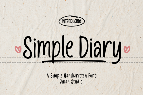 Simple Diary: The Handwritten Sans Serif for Authentic Branding