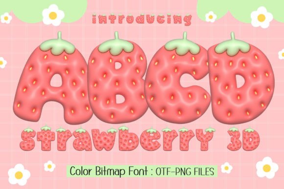 Strawberry 3D: A Font with a Burst of Whimsy for Your Creative Projects