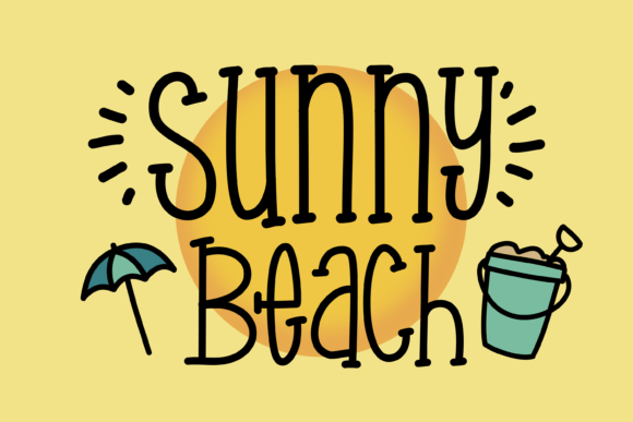 Sunny Beach: The Hand-Drawn Typeface for Playful Summer Vibes
